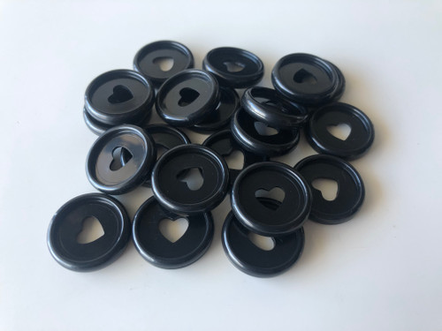 Plastic Planner Discs - Small (23mm) - Black - Set of 11